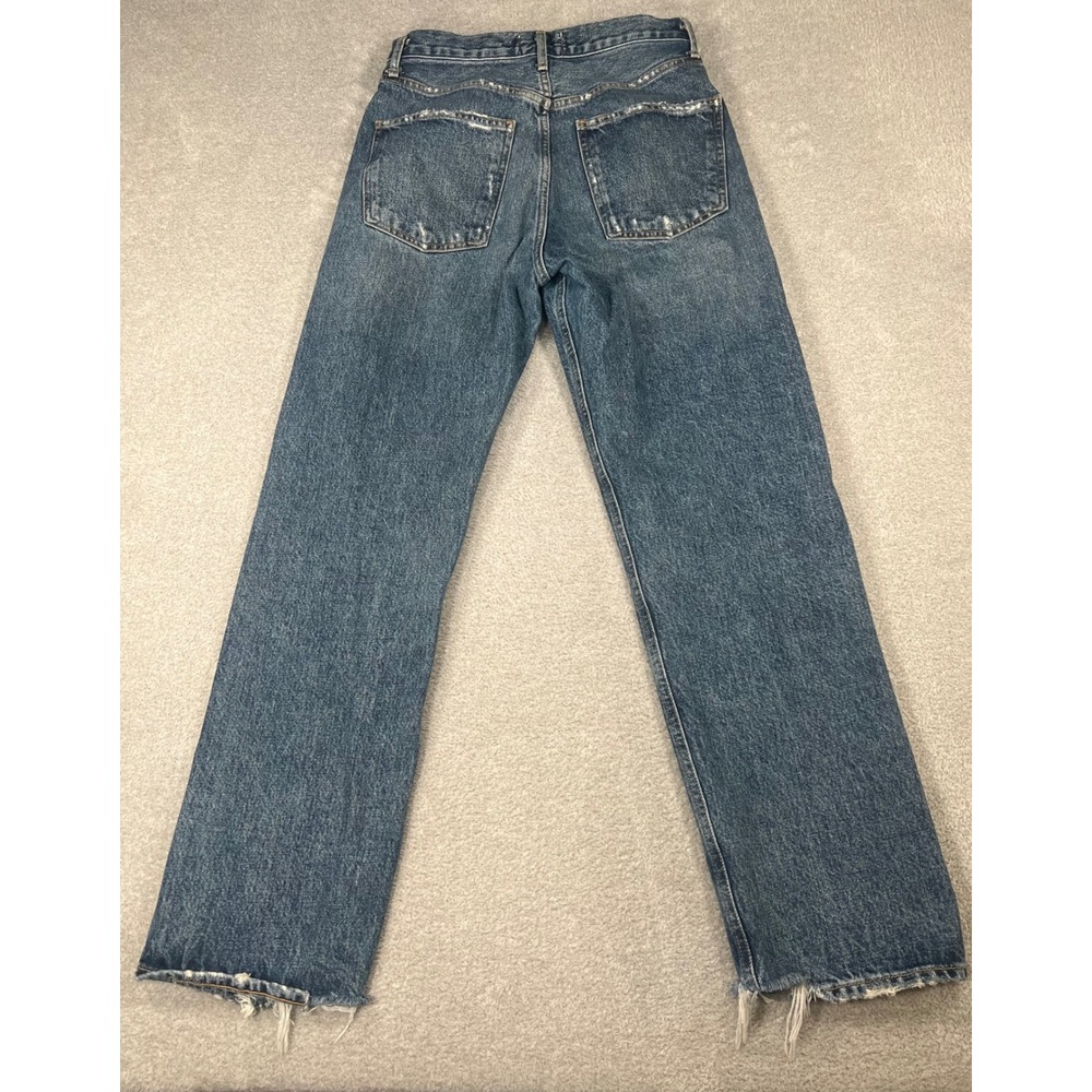 Agolde Women's Straight Leg Jeans in Medium Blue Wash - Picture 10 of 11